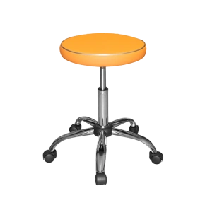 табурет медицинский на газ лифте и колесах т11 оранжевый фото