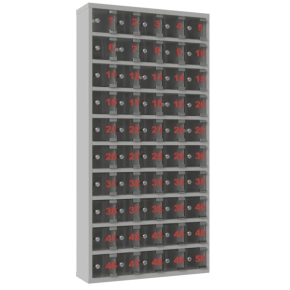 шкаф для хранения мобильных телефонов шм 50 с дверками из оргстекла