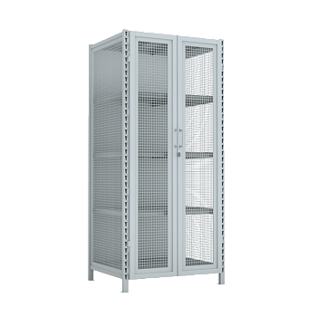 стеллаж 2000x900x750 стенки сетчатые, двери сетчатые, 5 ярусов фото