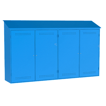 металлический шкаф для рампы о2 (2x5 баллонов) 4000x800x2400 мм фото