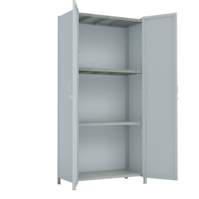 стеллаж 2500x1200x600 стенки сплошные, двери сплошные, 4 яруса фото