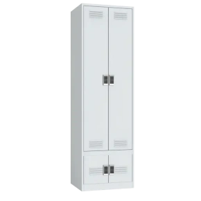 шкаф гардеробный для раздевалок с отделениями под обувь с электронным замком фото