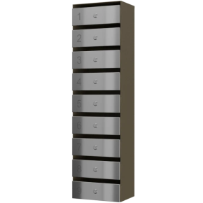 почтовый ящик 9-секционный серия ультра инокс смарт фото