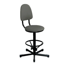 промышленный стул серый кр03 каркас черный фото