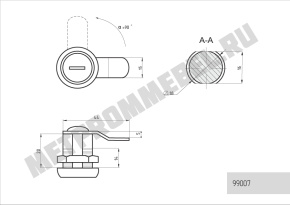 замок почтовый с изогнутым язычком фото