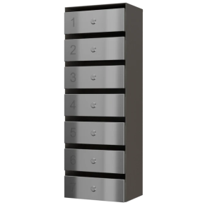 почтовый ящик 7-секционный серия ультра инокс смарт фото