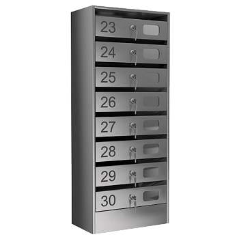 почтовый ящик 8-секционный серия эталон премиум с окошком фото