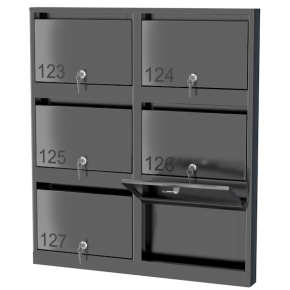 почтовый ящик из нержавеющей стали серии слим 3x2 фото