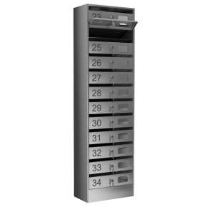 почтовый ящик 12-секционный серия эталон премиум с окошком фото