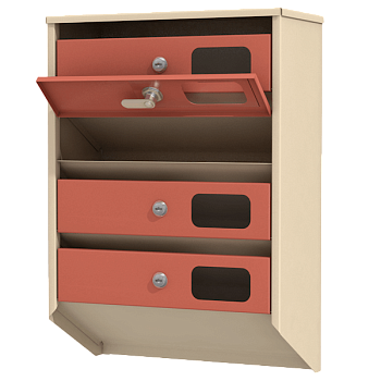 почтовый ящик на 4 квартиры серия базис элит фото