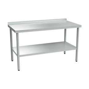 стол из нержавеющей стали с бортом 870x1500x700 фото