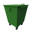 Металлические мусорные контейнеры для ТБО на 660 литров