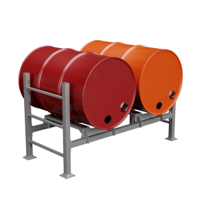 паллета для 2 бочек с двумя поворотными блоками фото