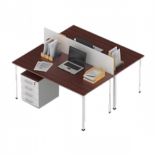 Стол офисный угловой с экраном