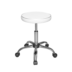 табурет медицинский на газ лифте и колесах т11 белый фото