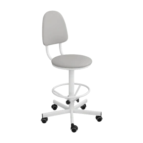 промышленный стул белый кр03/к каркас белый фото