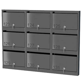 почтовый ящик из нержавеющей стали серии слим 3x3 фото