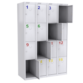 шкаф для сумок на 16 ячеек фото
