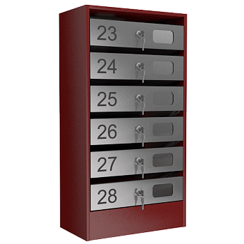 почтовый ящик 6-секционный серия эталон с окошком фото