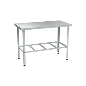 стол с нержавеющим покрытием для столовой 870x1200x600 фото