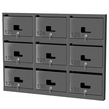 почтовый ящик из нержавеющей стали серии слим 3x3 с окошком фото