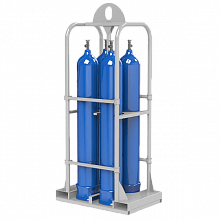 Контейнер для 12 кислородных баллонов с перекладиной