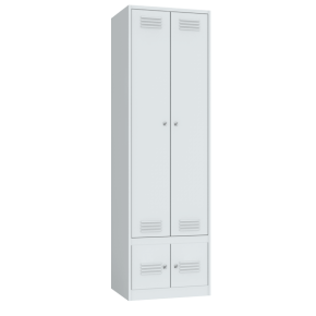 шкаф гардеробный для раздевалок с отделениями под обувь фото