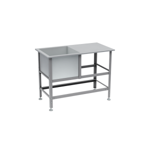 ванна моечная 1 раковина со столом 870x1210x630 фото