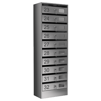 почтовый ящик 10-секционный серия эталон премиум с окошком фото