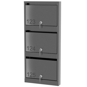 почтовый ящик из нержавеющей стали серии слим 3x1 фото