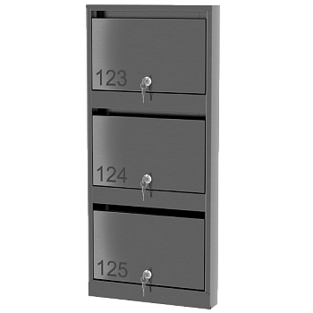 почтовый ящик из нержавеющей стали серии слим 3x1 фото