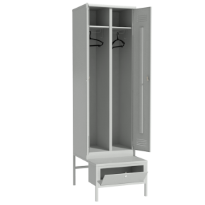 Шкаф для одежды на подставке с ящиком