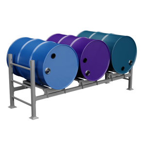 паллета для 3 бочек с тремя поворотными блоками фото