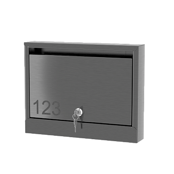 почтовый ящик из нержавеющей стали серии слим 1x1 фото