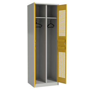 сварной шкаф для одежды цветной с перфорированными дверцами фото