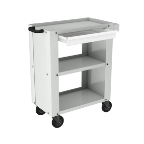 тележка инструментальная с боковыми стенками с тремя полками, ящиком фото