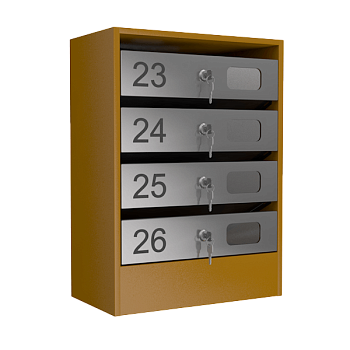 почтовый ящик 4-секционный серия эталон с окошком фото