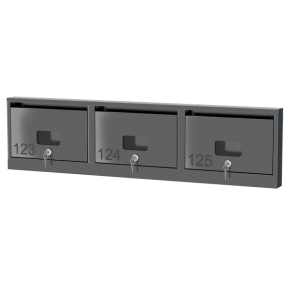 почтовый ящик из нержавеющей стали серии слим 1x3 с окошком фото