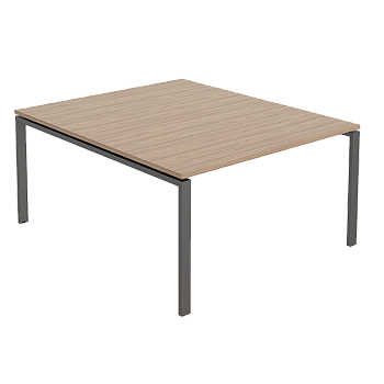 стол для переговоров 140x144 вяз натуральный/антрацит фото