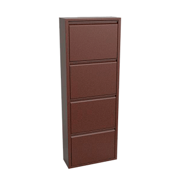 шкаф для обуви из металла с 4 откидными полками фото