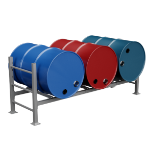 паллета для 3 бочек с тремя блоками фиксации фото