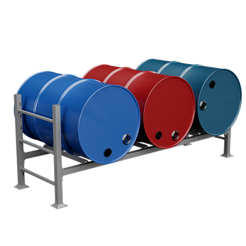 паллета для 3 бочек с тремя блоками фиксации фото