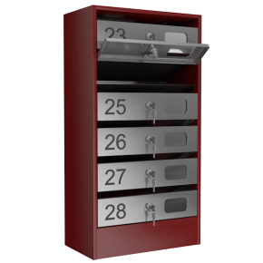 почтовый ящик 6-секционный серия эталон с окошком фото