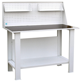 верстак-стол с экраном и 2 полками фото