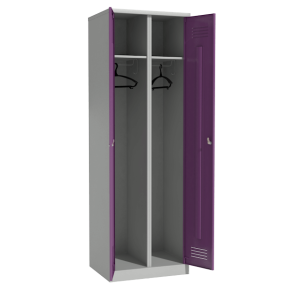 шкаф раздевальный двухсекционный с цветными дверцами фото