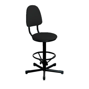 промышленный стул черный кр03 каркас черный фото