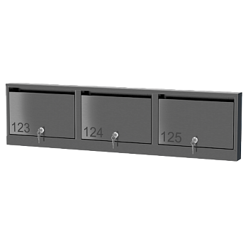 почтовый ящик из нержавеющей стали серии слим 1x3 фото