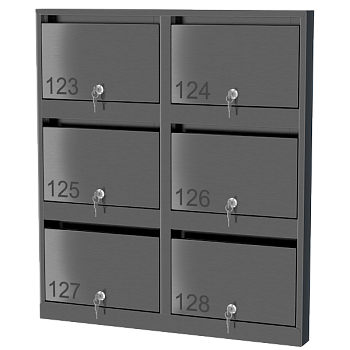 почтовый ящик из нержавеющей стали серии слим 3x2 фото