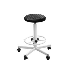 табурет промышленный т09/к сиденье круглое с рисунком каркас белый фото