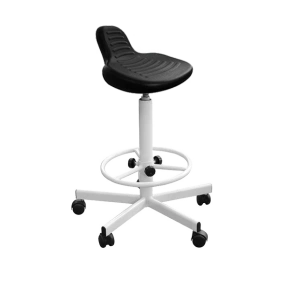 табурет т09/к сиденье прямоугольное со спинкой каркас белый фото